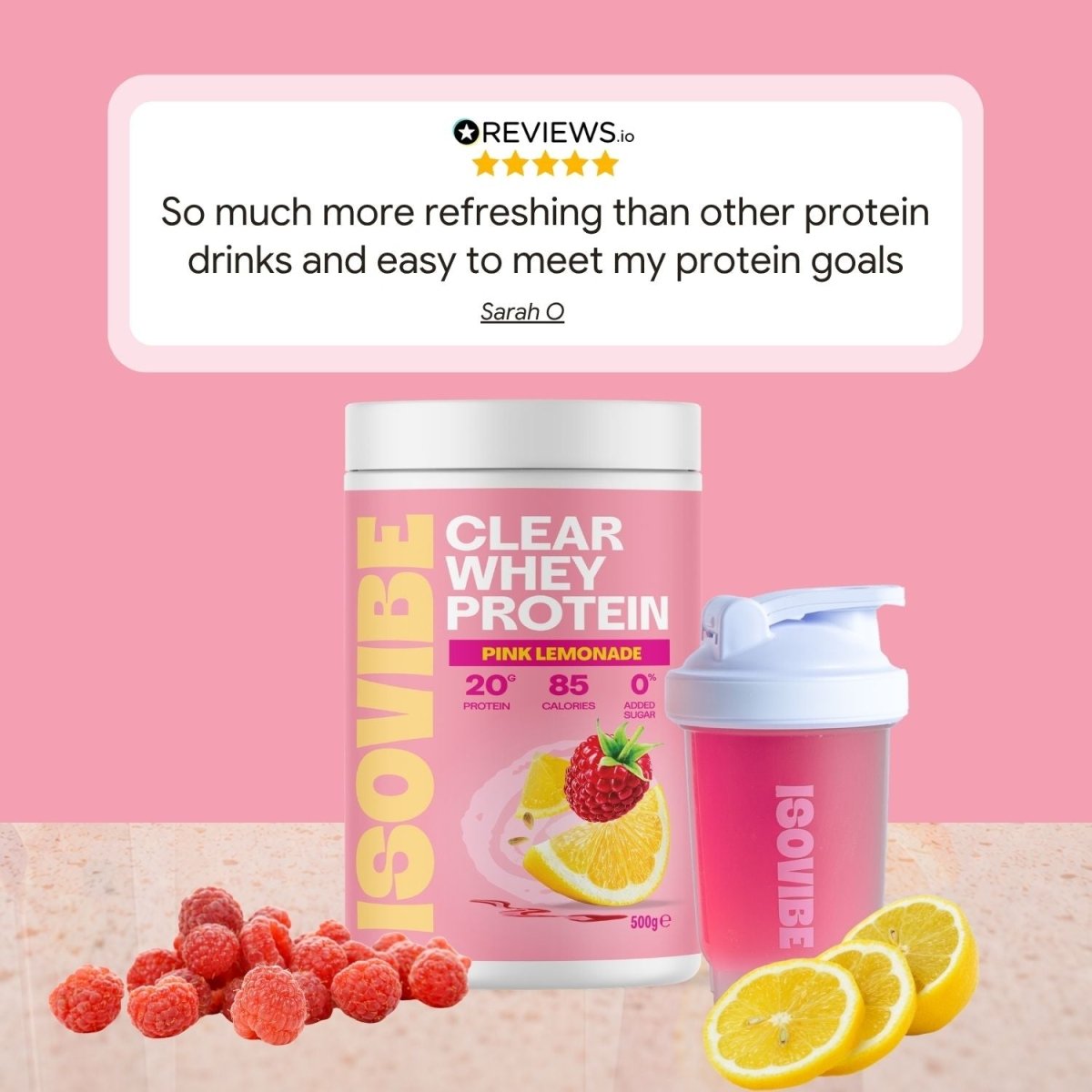 Pink Lemonade Clear Whey Protein - Isovibe