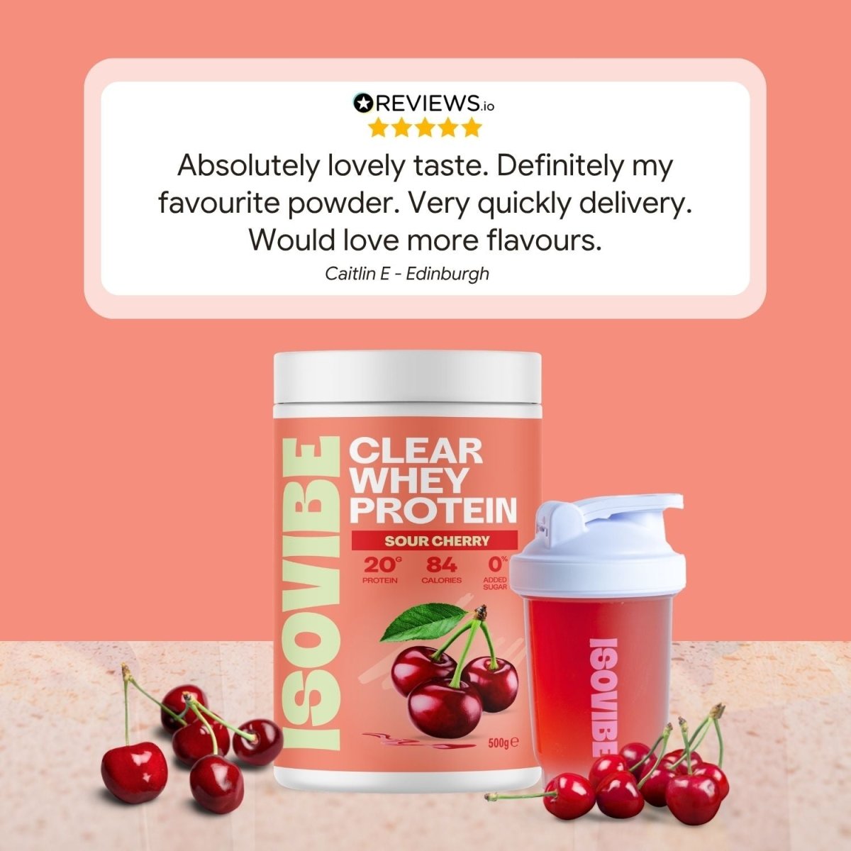 Sour Cherry Clear Whey Protein - Isovibe